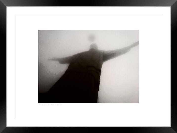 Christ the Redeemer Statue (Brazil) Framed Mounted Print by Michael Angus