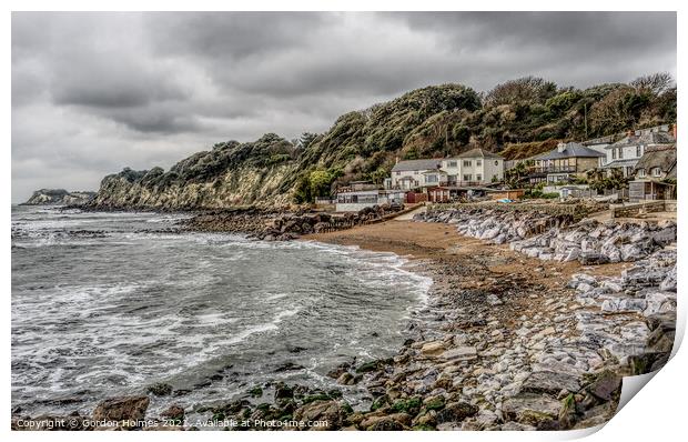 Steep Hill Cove, Ventnor Isle of Wight Print by Gordon Holmes
