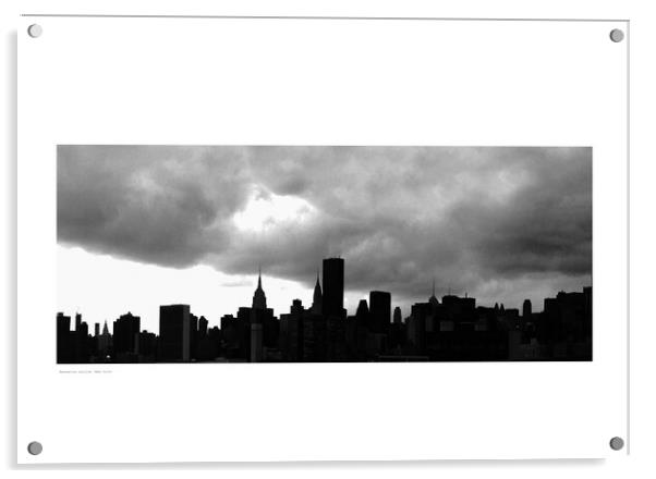 Manhattan Skyline (New York) Acrylic by Michael Angus