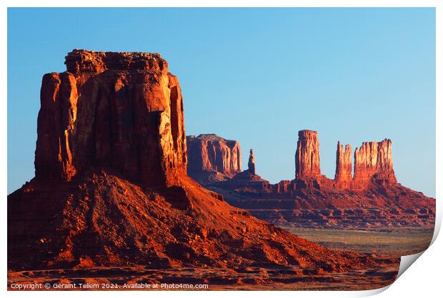 Monument Valley, Navajo Tribal Park, USA Print by Geraint Tellem ARPS