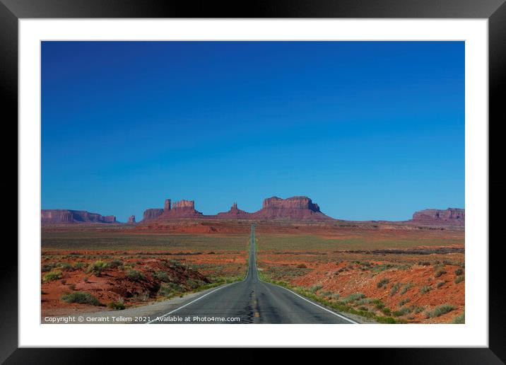 Monument Valley from Route 163, Utah, USA Framed Mounted Print by Geraint Tellem ARPS