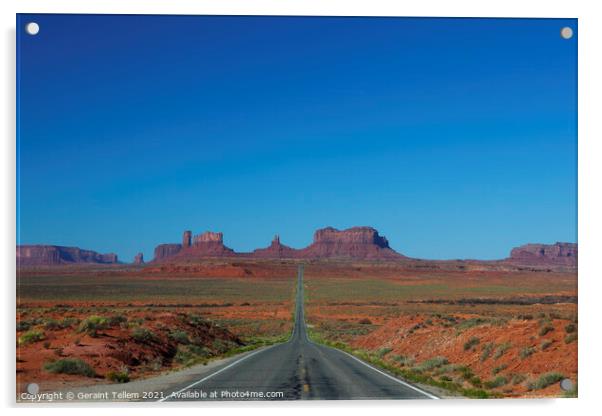 Monument Valley from Route 163, Utah, USA Acrylic by Geraint Tellem ARPS