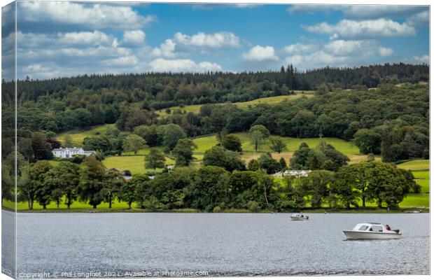 Coniston Water Lake District  Canvas Print by Phil Longfoot