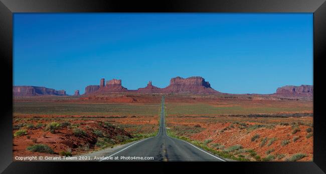 Monument Valley from Route 163, Utah, USA Framed Print by Geraint Tellem ARPS