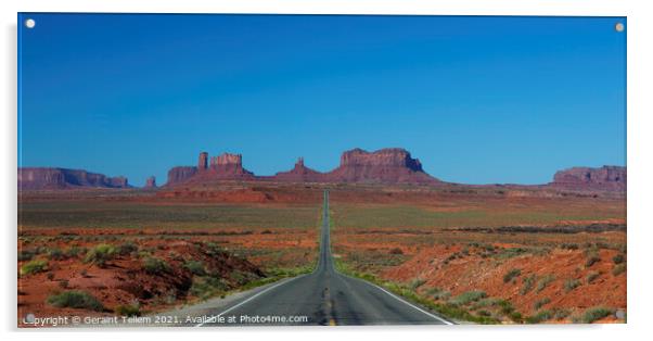 Monument Valley from Route 163, Utah, USA Acrylic by Geraint Tellem ARPS
