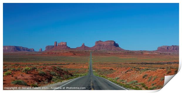 Monument Valley from Route 163, Utah, USA Print by Geraint Tellem ARPS