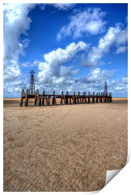 Lost by Fire - St Anne's Pier End, Lytham Print by Victoria Limerick
