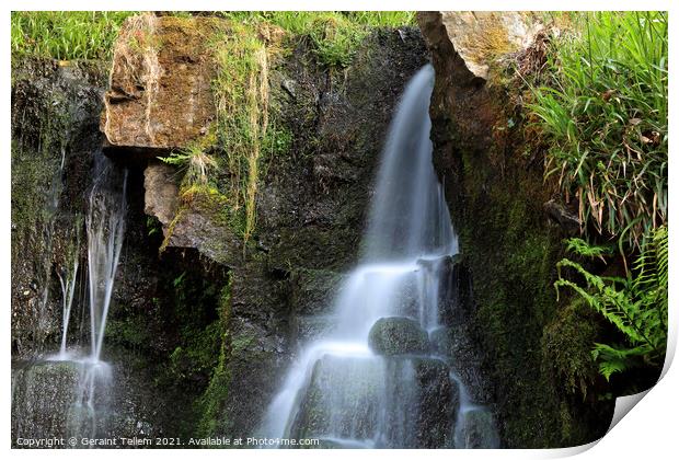 Sgwd Isaf Clun Gwyn waterfall, Ystradfellte, Brecon Beacons Wales Print by Geraint Tellem ARPS