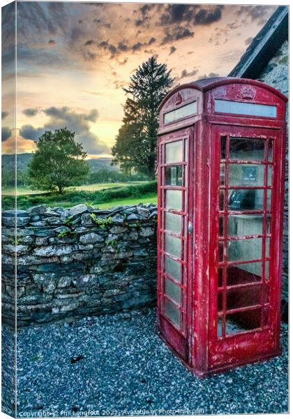 Old Telephone Box  Canvas Print by Phil Longfoot