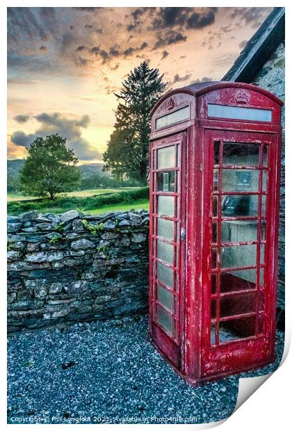 Old Telephone Box  Print by Phil Longfoot