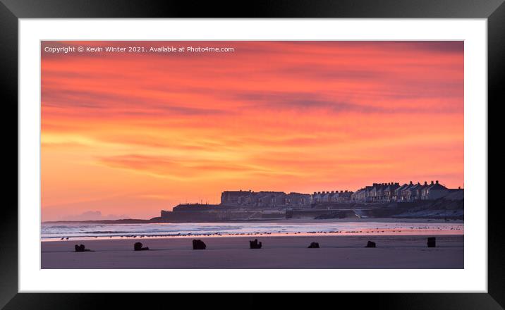 Headland Sunrise Framed Mounted Print by Kevin Winter