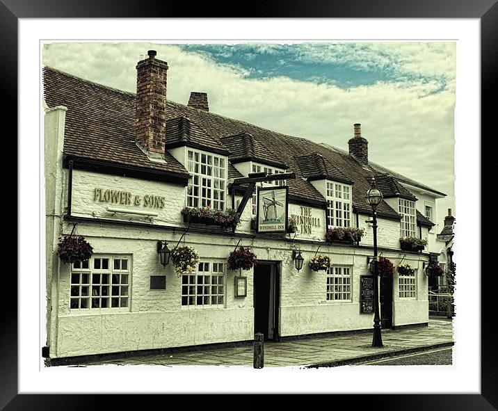 The Windmill Inn Framed Mounted Print by Anthony Michael 