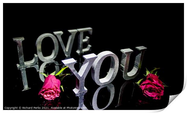 Valentine Love you Print by Richard Perks