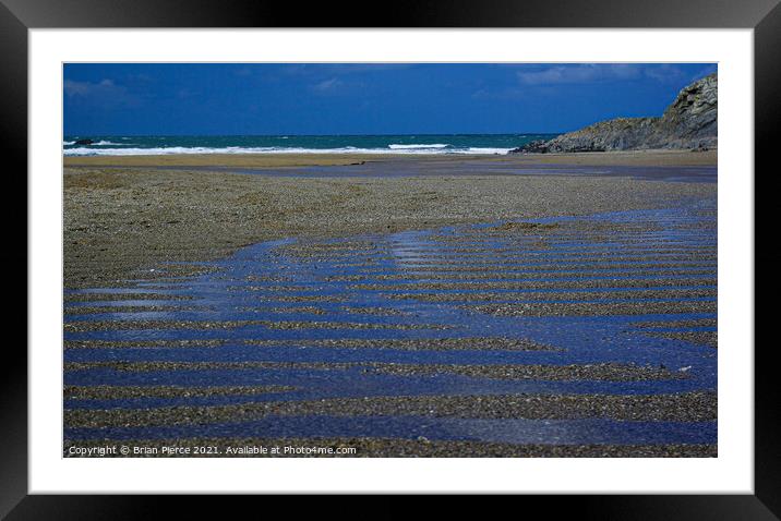 Sky Reflected - Gwithian, Hayle, Cornwall Framed Mounted Print by Brian Pierce