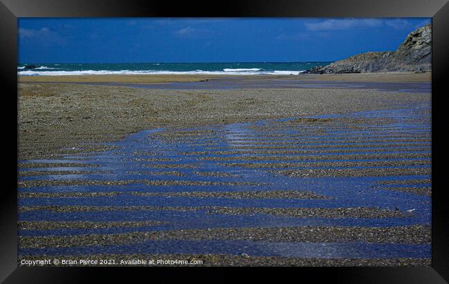 Sky Reflected - Gwithian, Hayle, Cornwall Framed Print by Brian Pierce