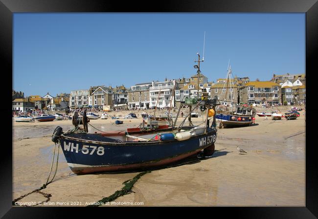WH578 at St Ives Harbour, Cornwall Framed Print by Brian Pierce