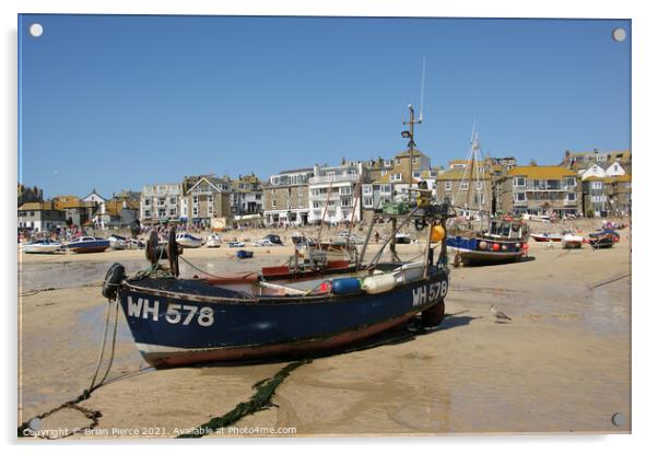 WH578 at St Ives Harbour, Cornwall Acrylic by Brian Pierce