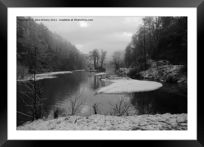 Outdoor Top Lake at Penllergaer Framed Mounted Print by Jane Emery