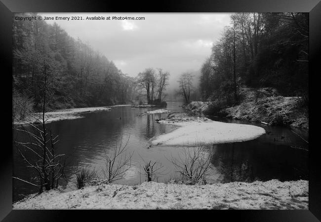 Outdoor Top Lake at Penllergaer Framed Print by Jane Emery