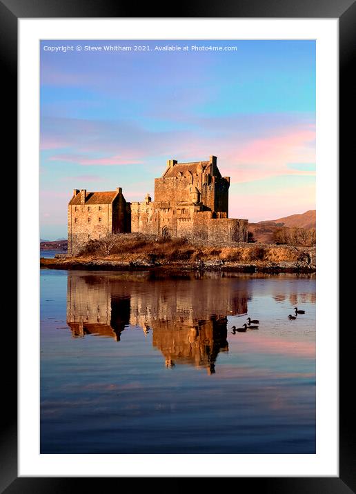 Eilean Donan Castle by Evening Light. Framed Mounted Print by Steve Whitham