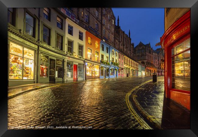 Victoria Street, Edinburgh Framed Print by Philip Stewart