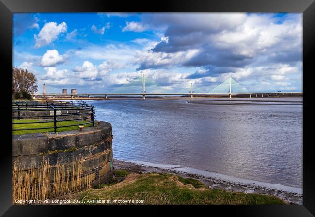 River Mersey by Spike Island Widnes  Framed Print by Phil Longfoot