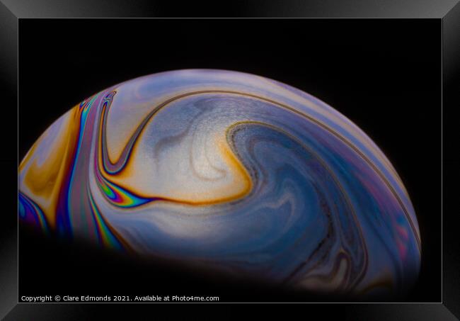 Bubble Planet  Framed Print by Clare Edmonds
