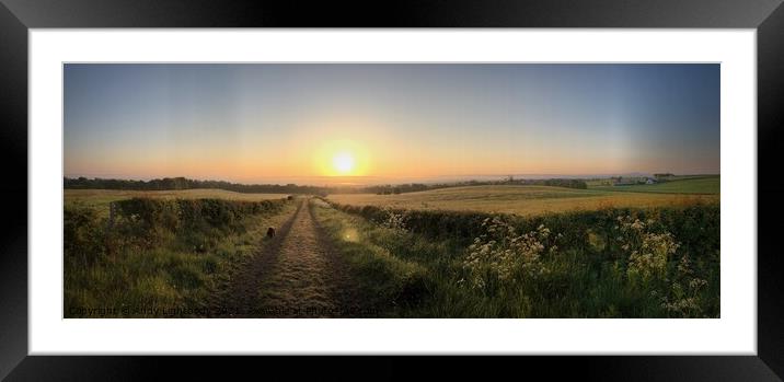 Lanarkshire Sunrise Framed Mounted Print by Andy Lightbody