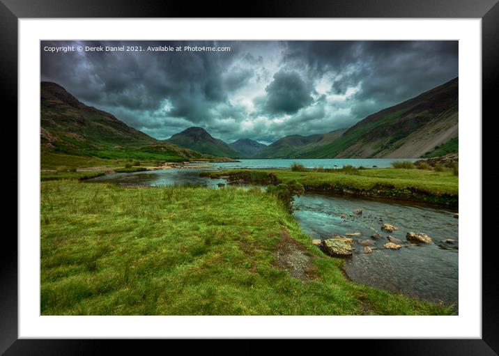 Stormy weather at Wastwater, The Lake District  Framed Mounted Print by Derek Daniel