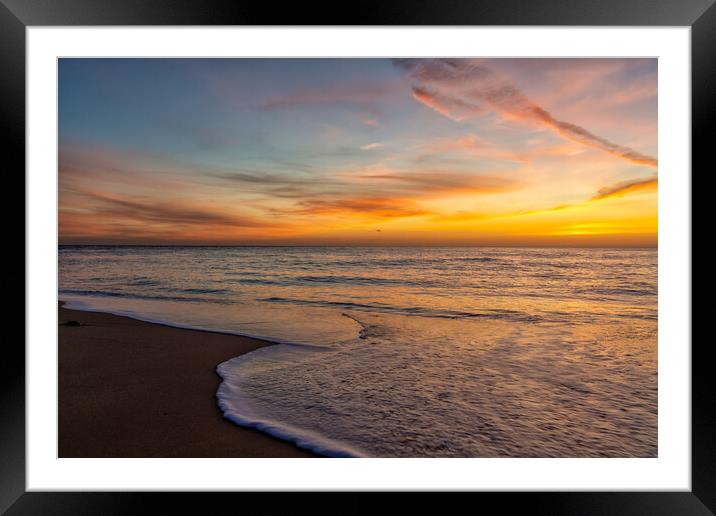 Trafalgar Beach Sunset Framed Mounted Print by DiFigiano Photography