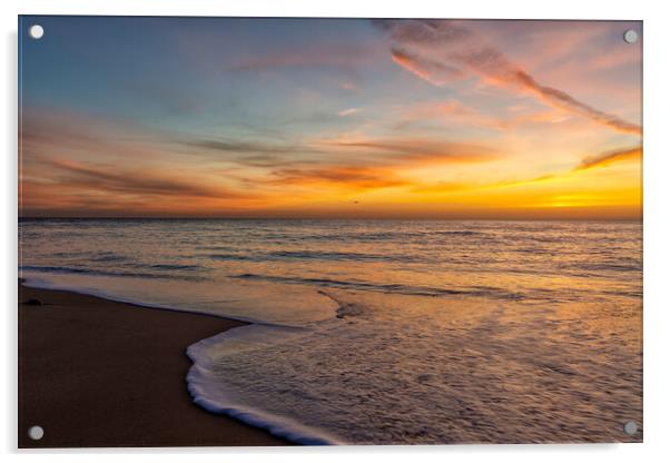 Trafalgar Beach Sunset Acrylic by DiFigiano Photography