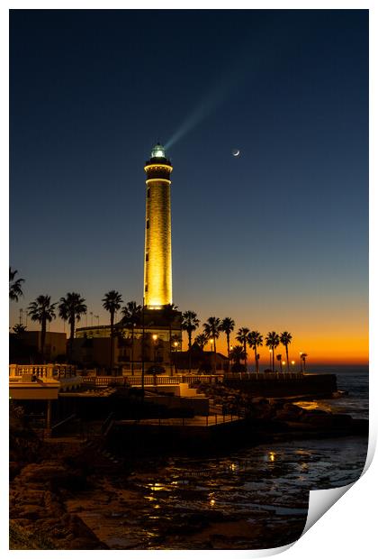 Chipiona Lighthouse Print by DiFigiano Photography