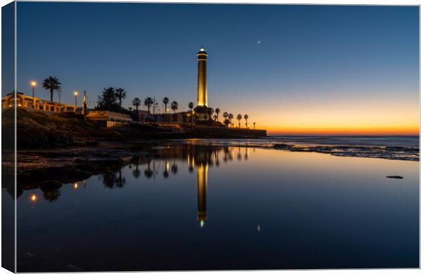 Punta del Perro Lighthouse Canvas Print by DiFigiano Photography