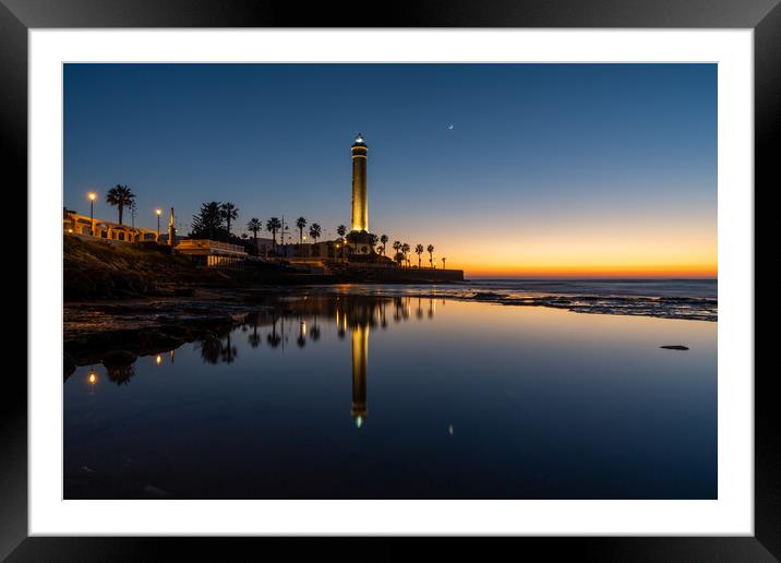 Punta del Perro Lighthouse Framed Mounted Print by DiFigiano Photography
