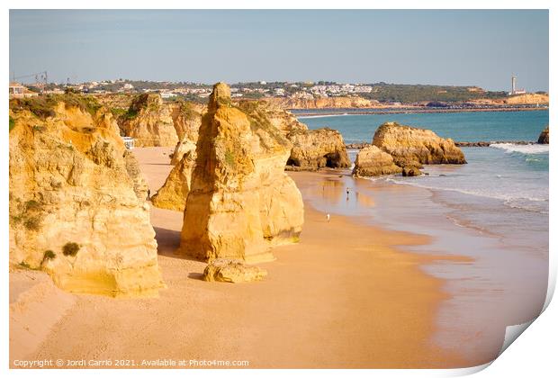 The beautiful beach of Tres Castelos, Algarve - 1 Print by Jordi Carrio