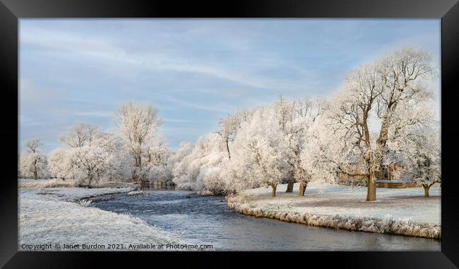 The River Eamont in Winter Framed Print by Janet Burdon