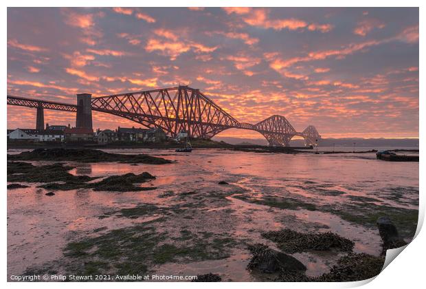 Forth Bridge Sunrise Print by Philip Stewart