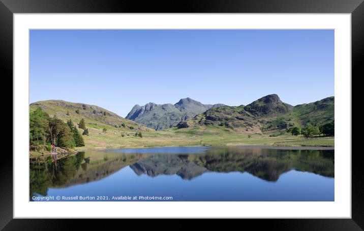 Blea Tarn reflections Framed Mounted Print by Russell Burton