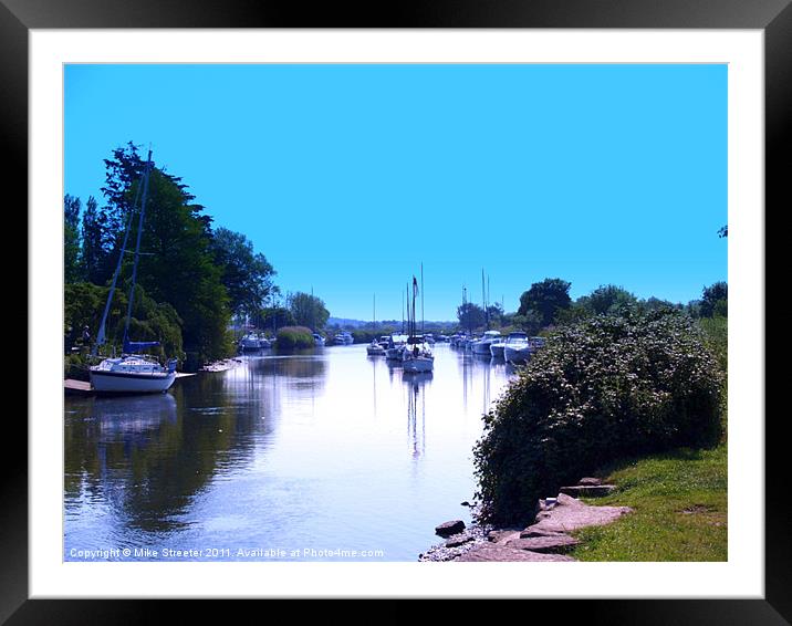 Peaceful river Framed Mounted Print by Mike Streeter