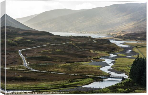Loch Garry's Highland Symphony Canvas Print by Mike Byers