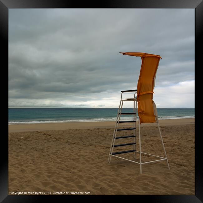 "Solitude at Porto Santo Beach" Framed Print by Mike Byers