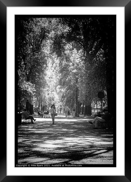 An Oasis in Rome's Villa Borghese Park Framed Mounted Print by Mike Byers