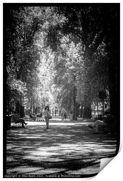 An Oasis in Rome's Villa Borghese Park Print by Mike Byers