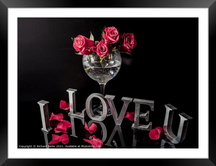 Valentine in a Glass Framed Mounted Print by Richard Perks