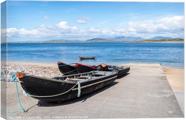 Boats on the slipway Canvas Print by Dave Collins