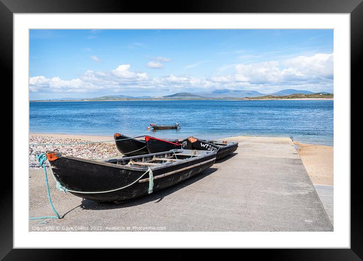 Boats on the slipway Framed Mounted Print by Dave Collins