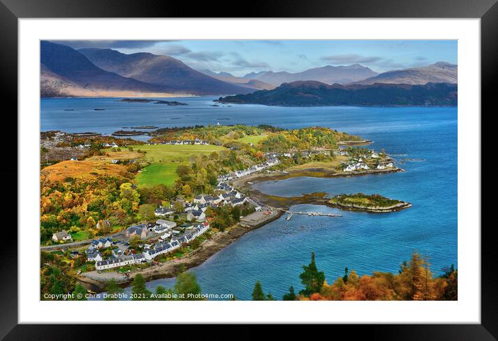 Plockton and Loch Carron (2) Framed Mounted Print by Chris Drabble