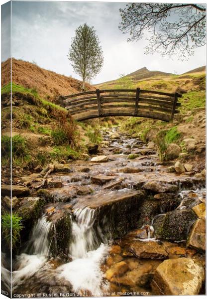 Bridge over Grinds Brook Canvas Print by Russell Burton