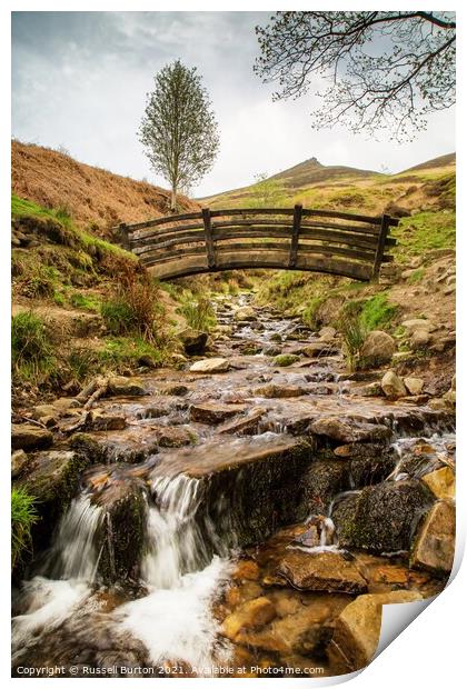 Bridge over Grinds Brook Print by Russell Burton