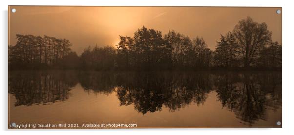 Misty Sunrise at Weald Country Park Acrylic by Jonathan Bird